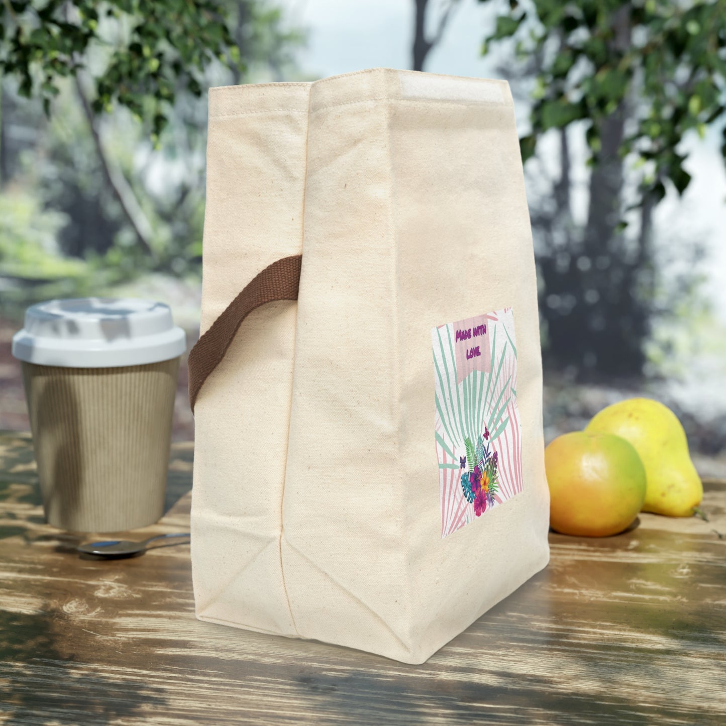 Made With Love Canvas Lunch Bag