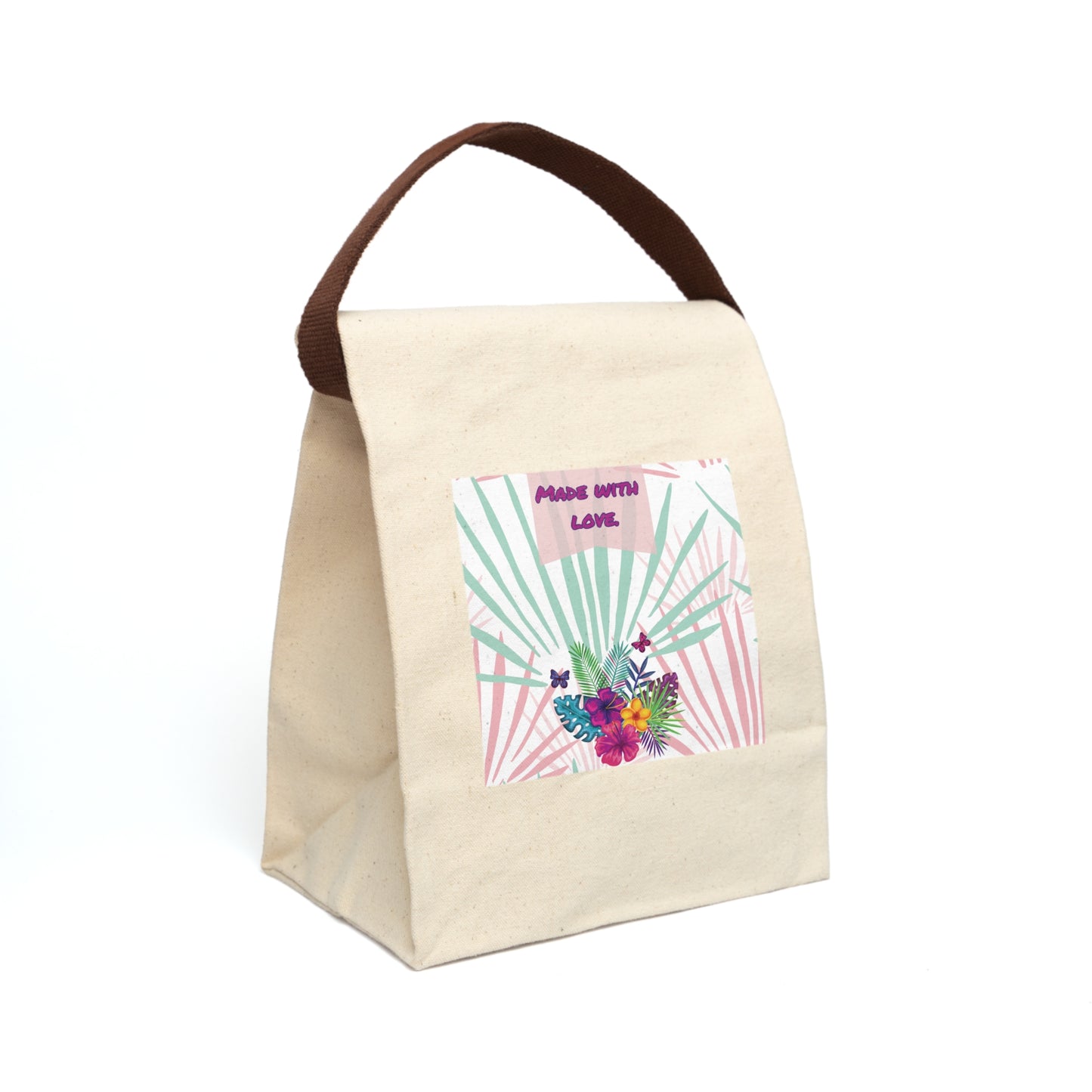 Made With Love Canvas Lunch Bag