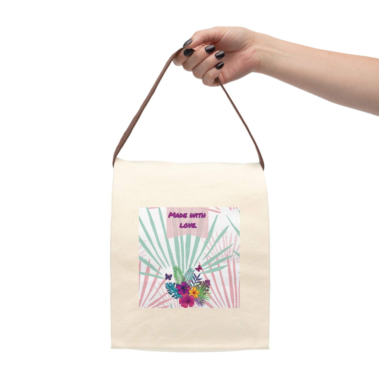 Made With Love Canvas Lunch Bag