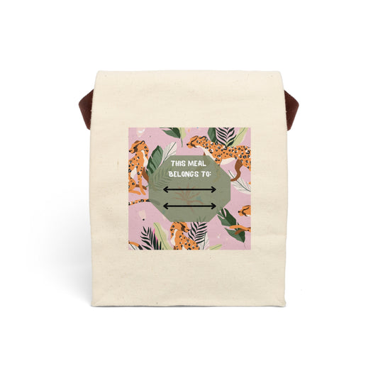 Jungle Canvas Lunch Bag (With Name Tag)