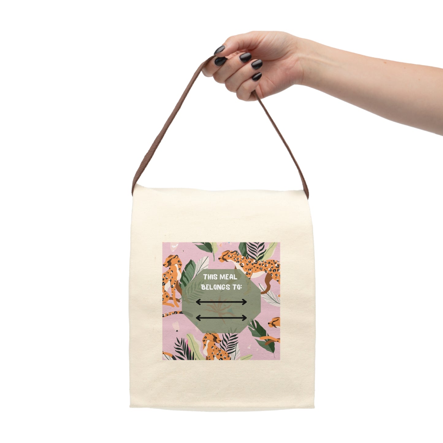 Jungle Canvas Lunch Bag (With Name Tag)