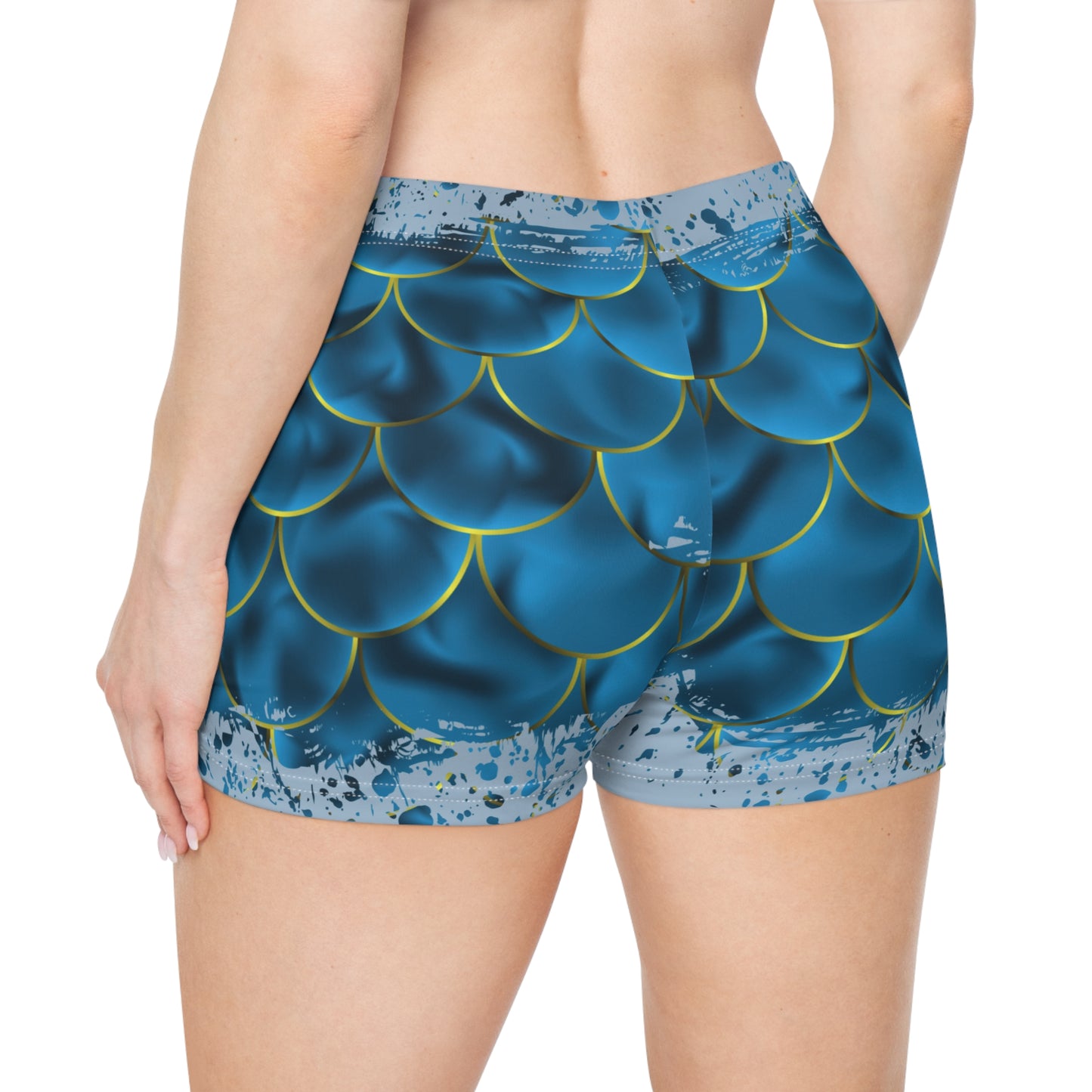 Splatter Mermaid Scale Shorts