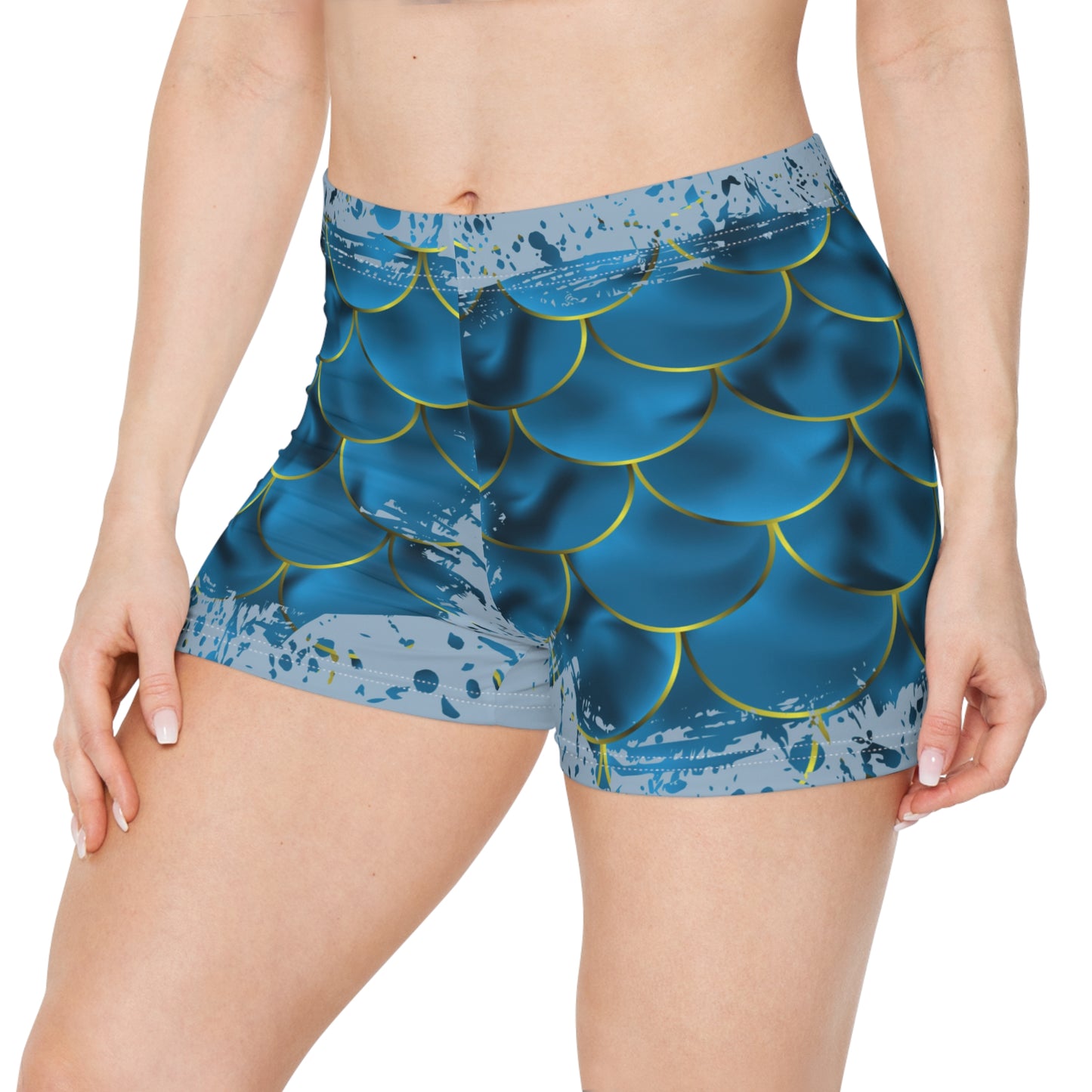 Splatter Mermaid Scale Shorts