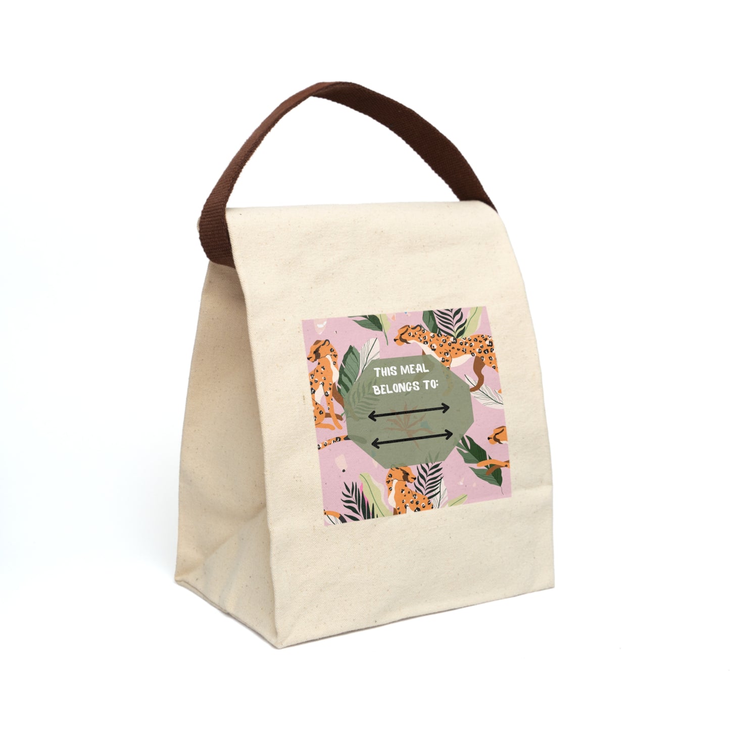 Jungle Canvas Lunch Bag (With Name Tag)